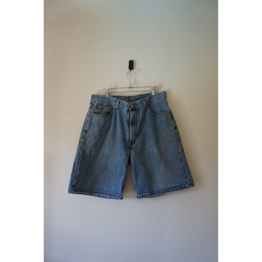 Levi's 550 Relaxed Fit Bermuda Denim Shorts Vintage Grunge Jorts Medium Wash W36